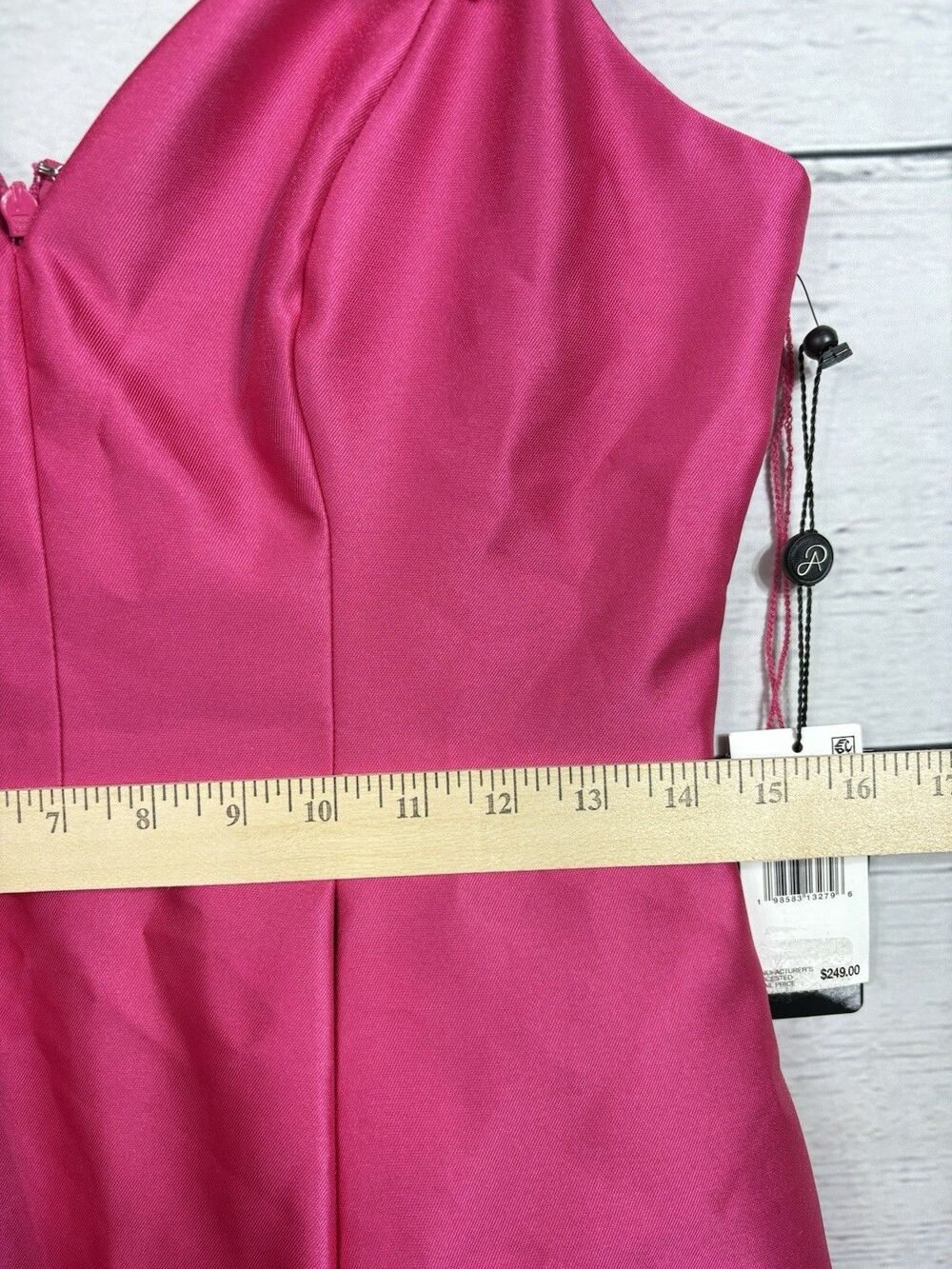 Adrianna Papell NWT Sz 4 3D FLORAL STRAP MIDI DRESS Electric Pink AP1E211949 - Picture 4 of 9